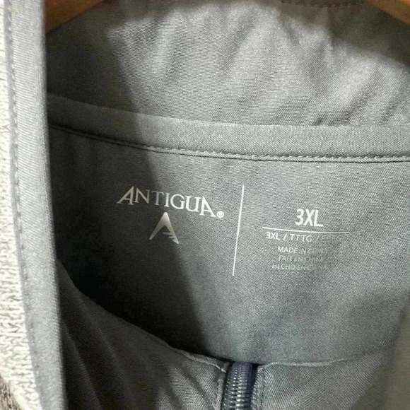 NWT Antigua Las Vegas Raiders Heather Gray Quarter-Zip Pullover Jacket 3XL - Picture 3 of 4